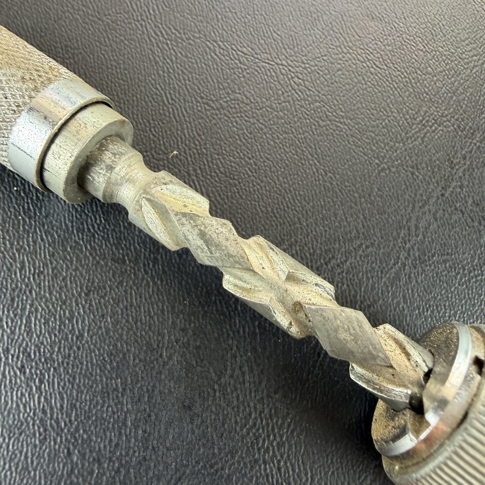 Vintage Craftsman West Germany Spiral Ratchet Push Screwdriver Works Wood Handle