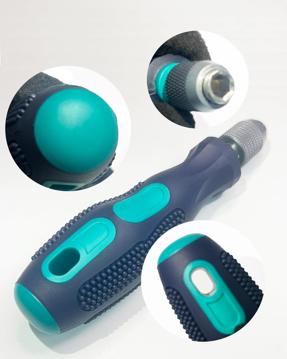 1/4″ Bit Driver Handle, 1/4 inch Hex Quick Release Green + Blue
