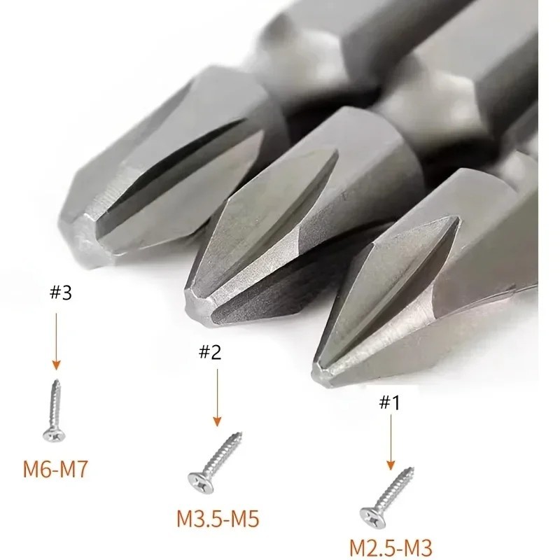 6Pcs 35Mm JIS Screwdriver Bit Set with Magnetic Tip, 1/4 Hex Shank, S2 Alloy_Ste