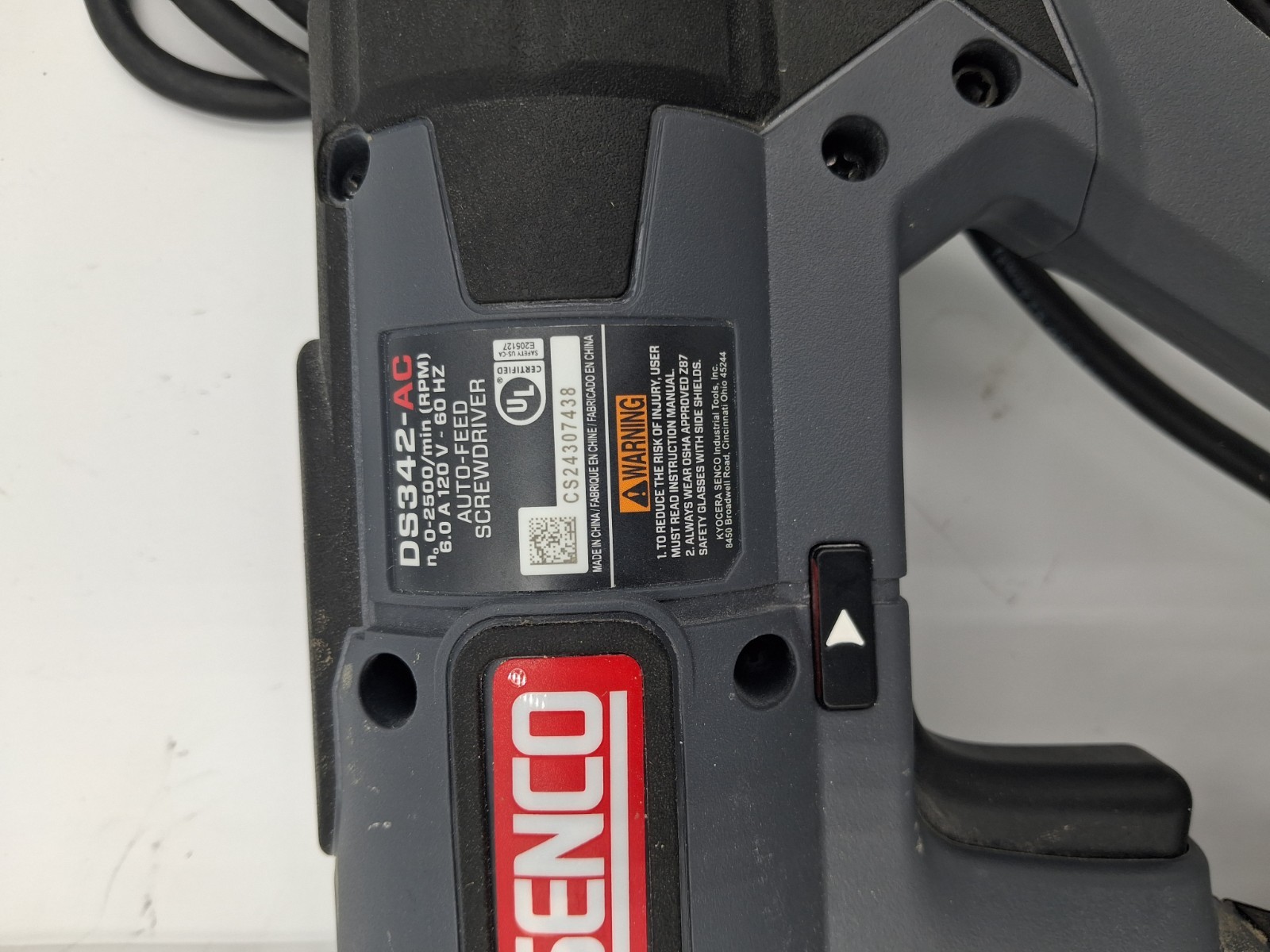 Senco 10F0001N DURASPIN DS342-AC 120V 2500 RPM High Torque 3 in Corded Auto-Feed
