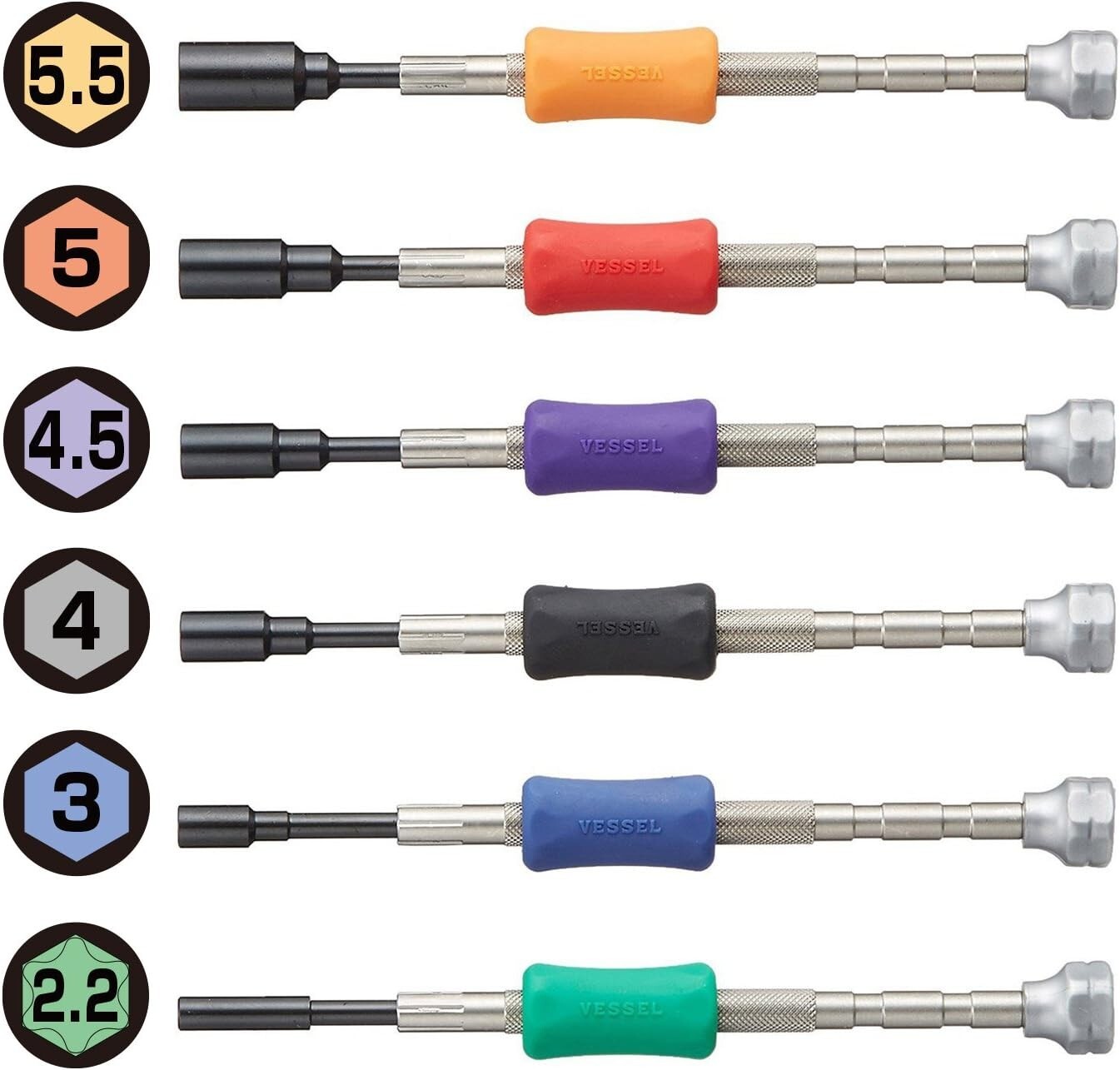 Vessel Special Precision Micro Screwdriver set TD-57 Nut Driver Set Japan