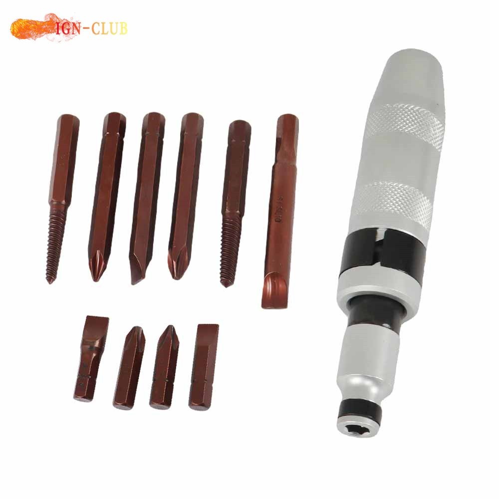 Heavy Duty Drive Impact Driver 11 × 1/2″ Screwdriver Remover Tightening Tool Set