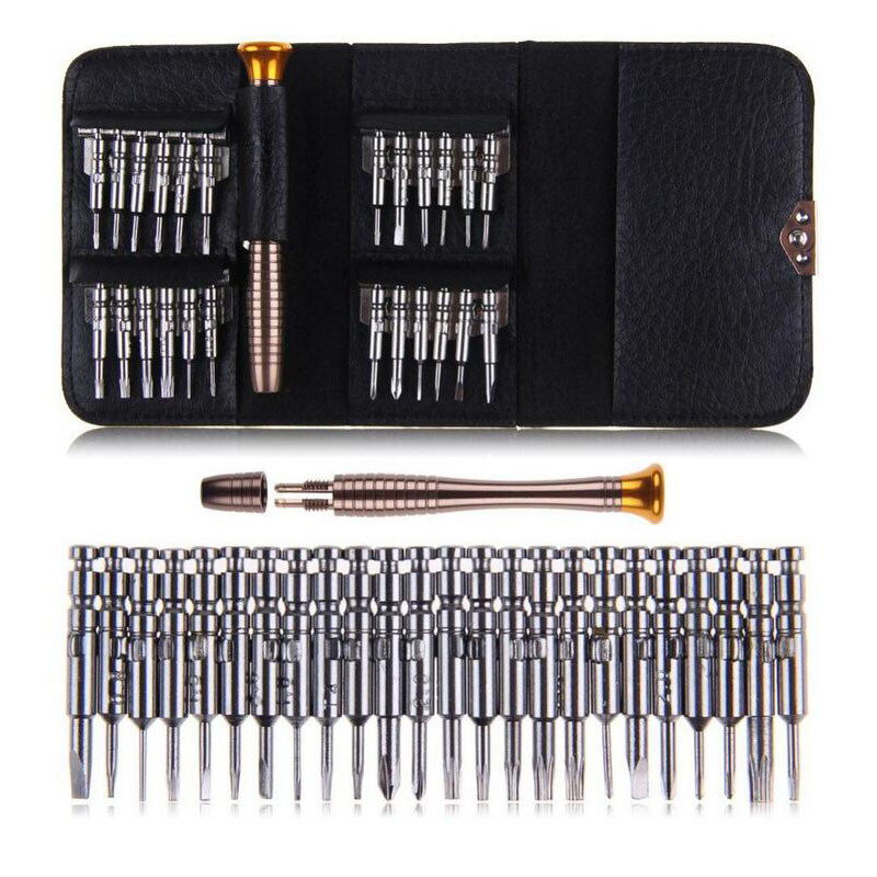 25pcs/ Pack Screwdriver Set Precision Mini Glasses Repair Tool Kits Fix Glasses
