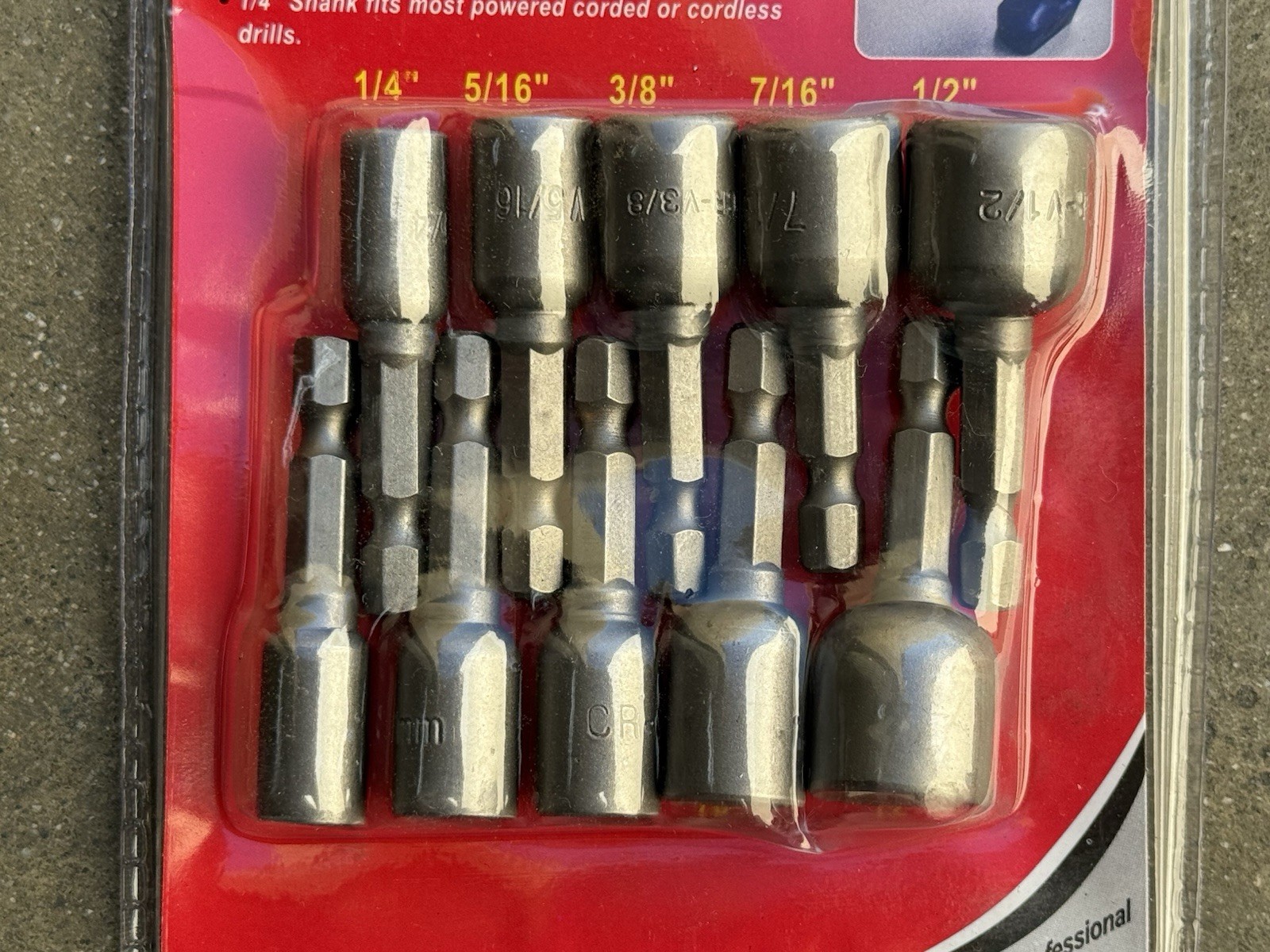10pc Magnetic Nut Driver Dual 1/4″ Shank Power Tool Metric MM & Standard SAE Set