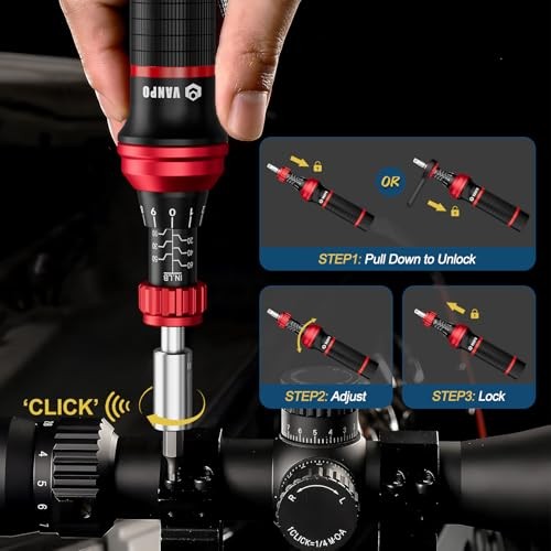 Torque Screwdriver Set, 10–60 in-lb, 64 Pcs 1/4″ Drive 10-60 in.lb 64 Pcs
