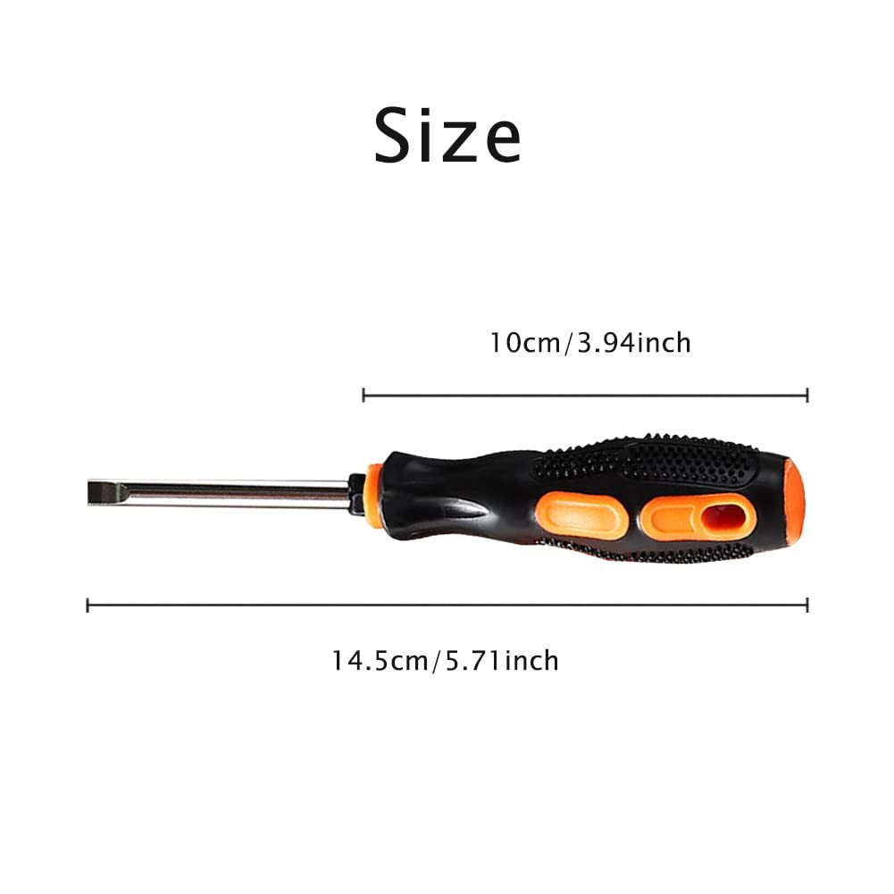 8 in 1 Screwdriver Set, Electrician Multifunctional Black+silver+orange