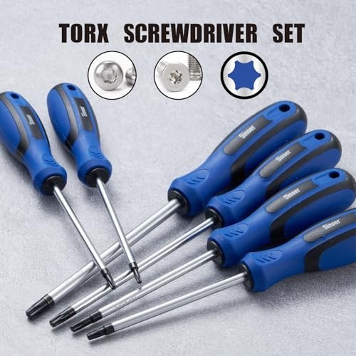 14-Piece Magnetic Torx Screwdriver Set, Chromium Vanadium Steel T4-T40, Pro Repa