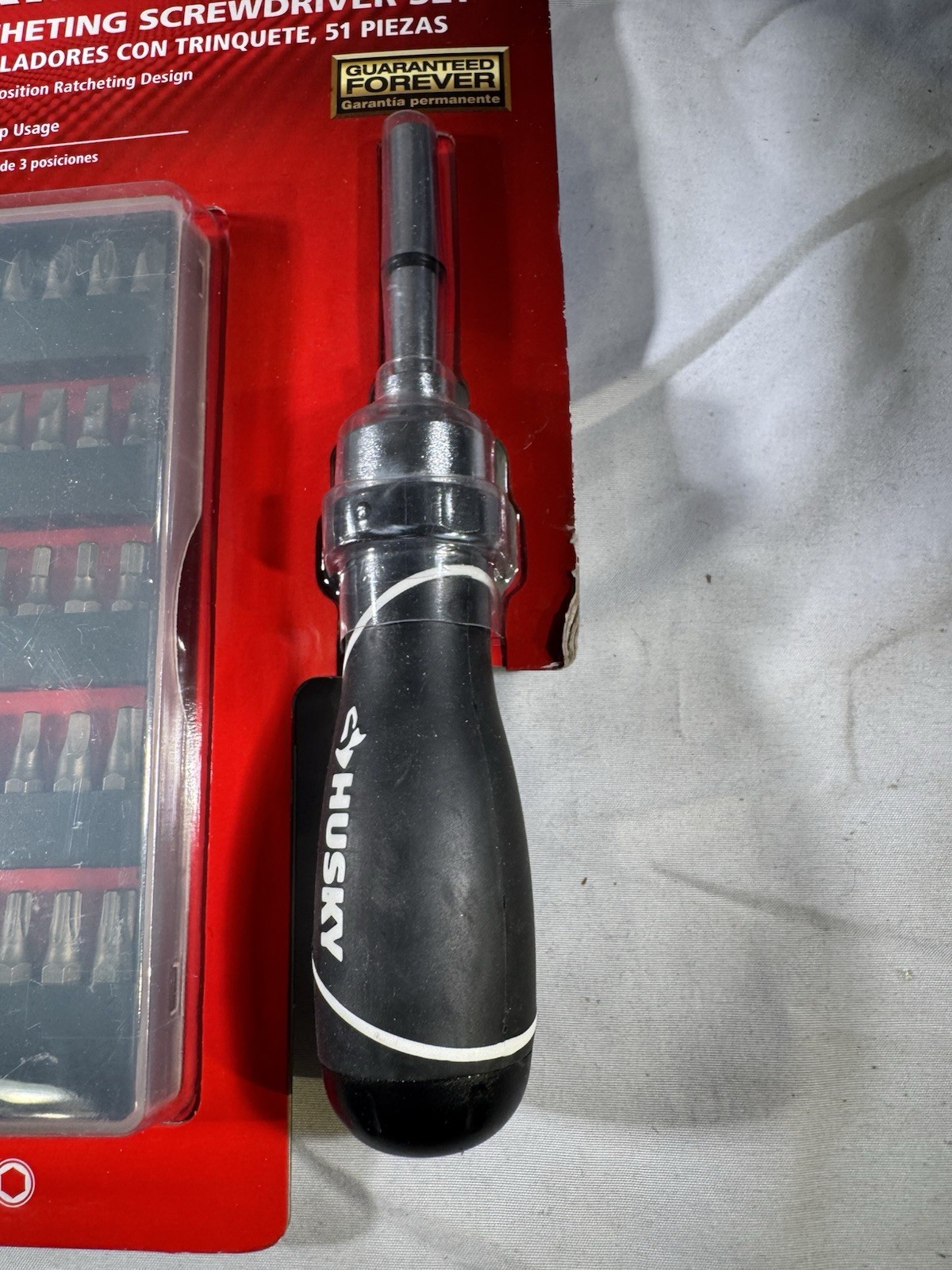 Husky 51-Piece Ratcheting Screwdriver Set Reversible Comfort Grip 578 621