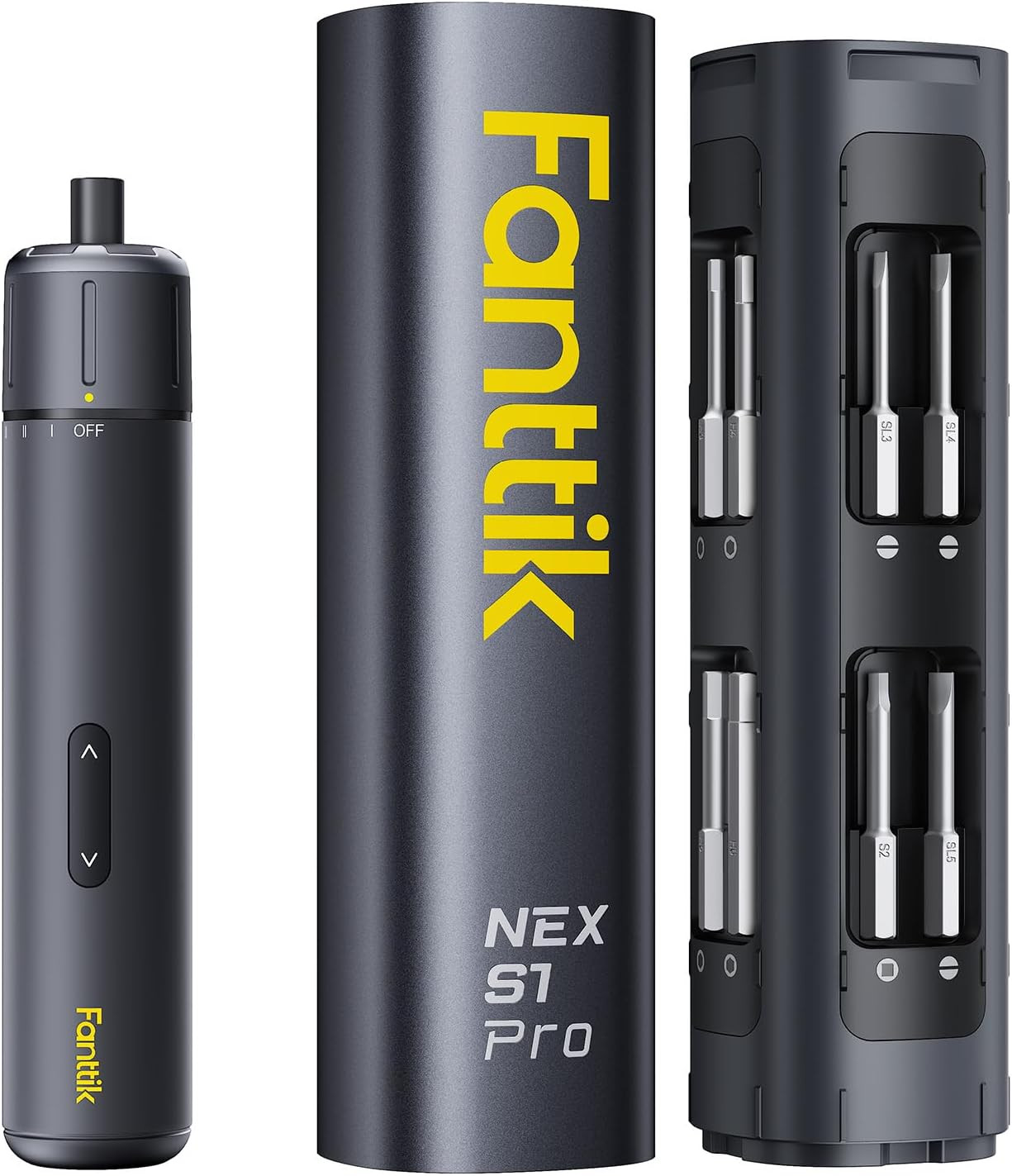 S1 Pro Electric Screwdriver, Power Screwdriver With16 S2 Steel Bits, 3 Torque Se