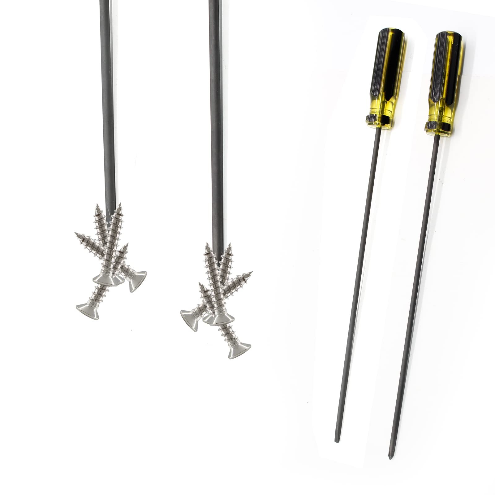 Long Screwdriver Set, 39cm / 15.4 Inches Phillips Screwdriver and Slotted Scr…