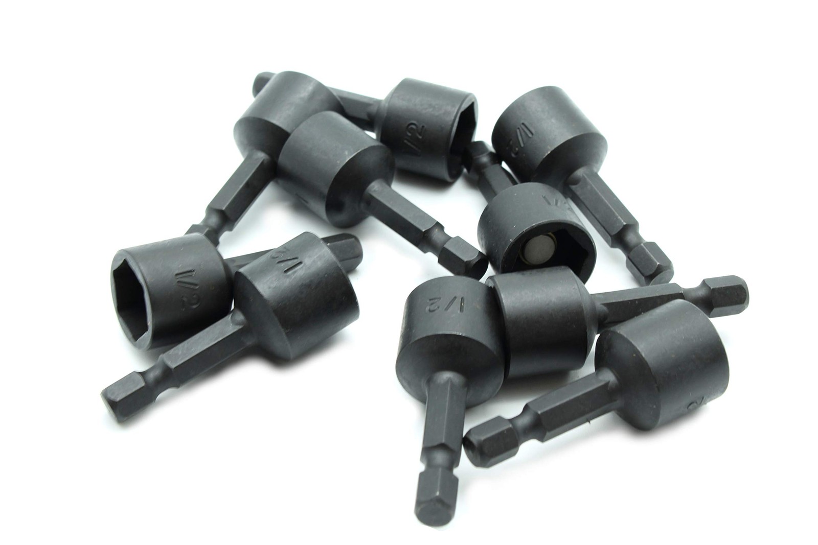 TEMO 10 pc Impact Ready Nut Driver 1/2 Inch Magnetic 1/2″ (13mm), Grey