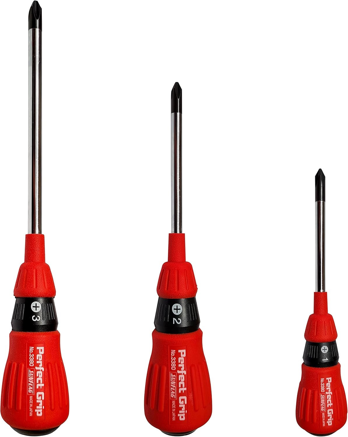 +1 +2 +3 JIS Screwdrivers | Made in Japan (Perfect Grip)