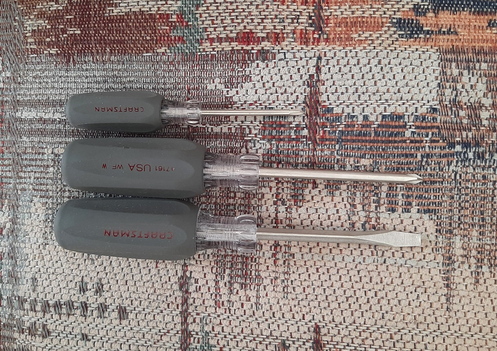 Craftsman 3 Piece Cushion Grip Screwdrivers Phillips And Slotted Made In USA