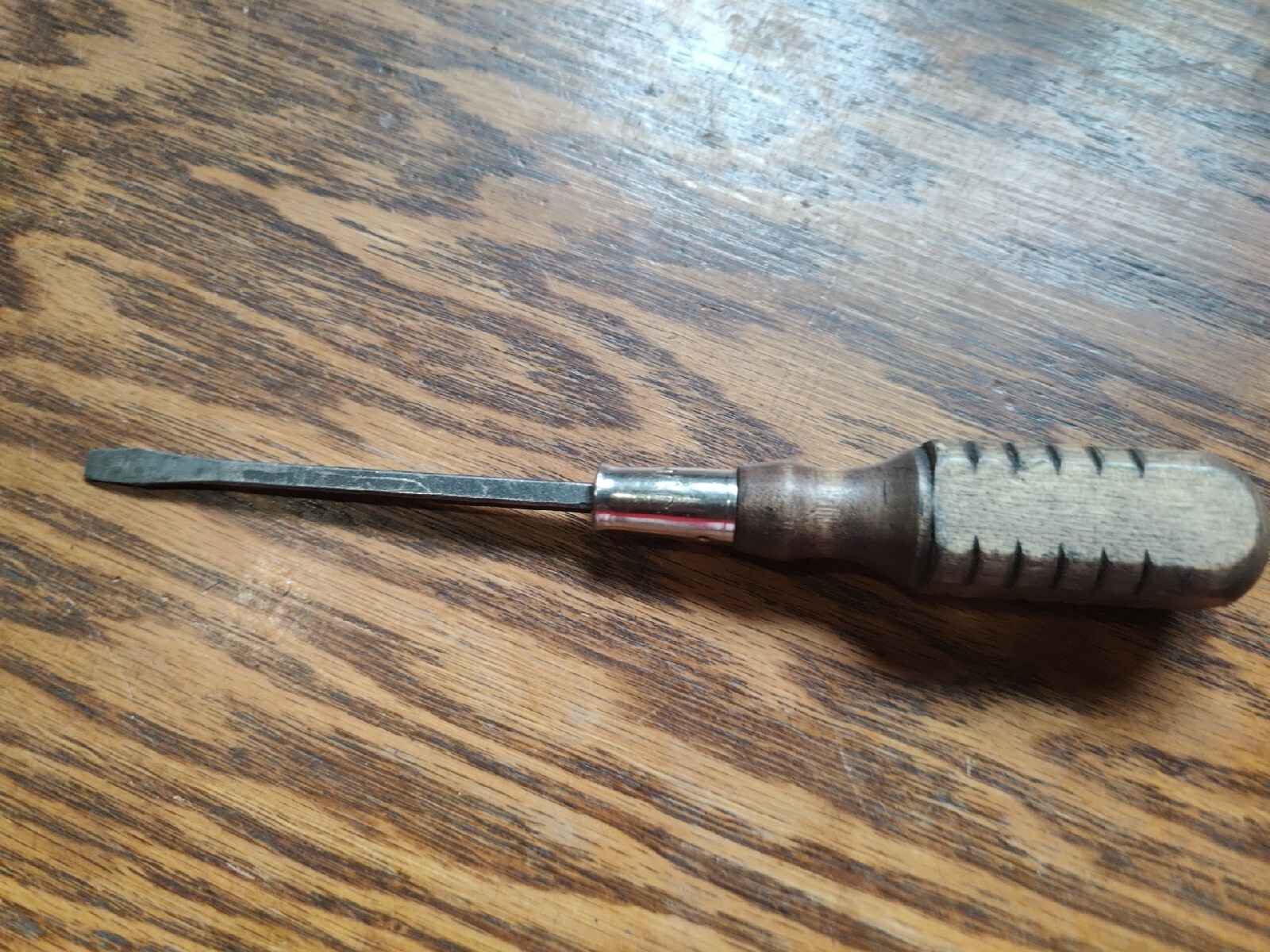 Vintage Mac 8” Flathead Screwdriver Wood Handle