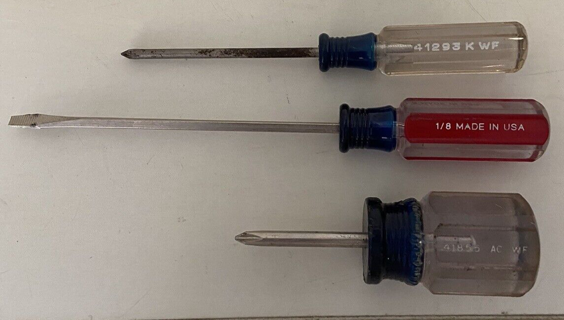 3 Craftsman Screwdrivers 2 Phillips 1 Flathead USA