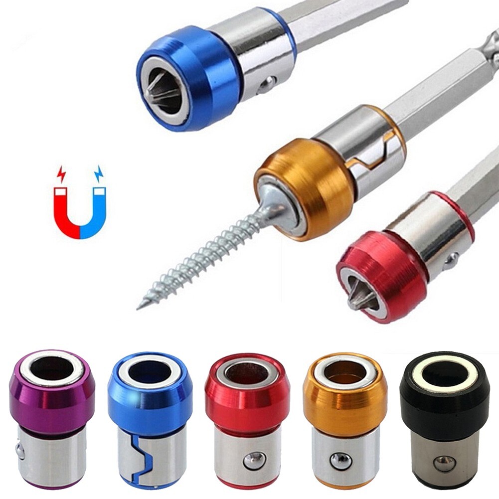 5 Pieces Magnetic Ring Screwdriver Bit Holder for Carpentry and Auto Repair
