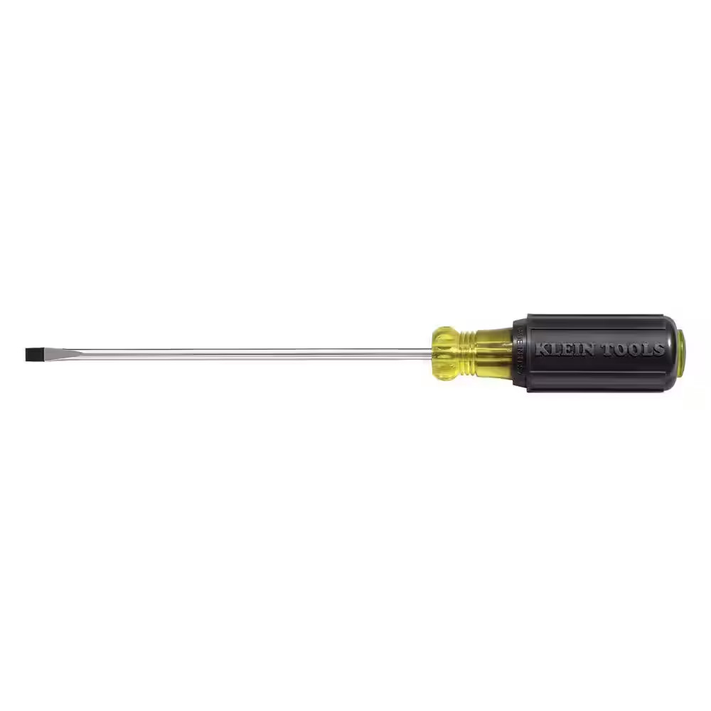 3/16 In. Cabinet-Tip Flat Head Screwdriver with 4 In. round Shank and Cushion Gr
