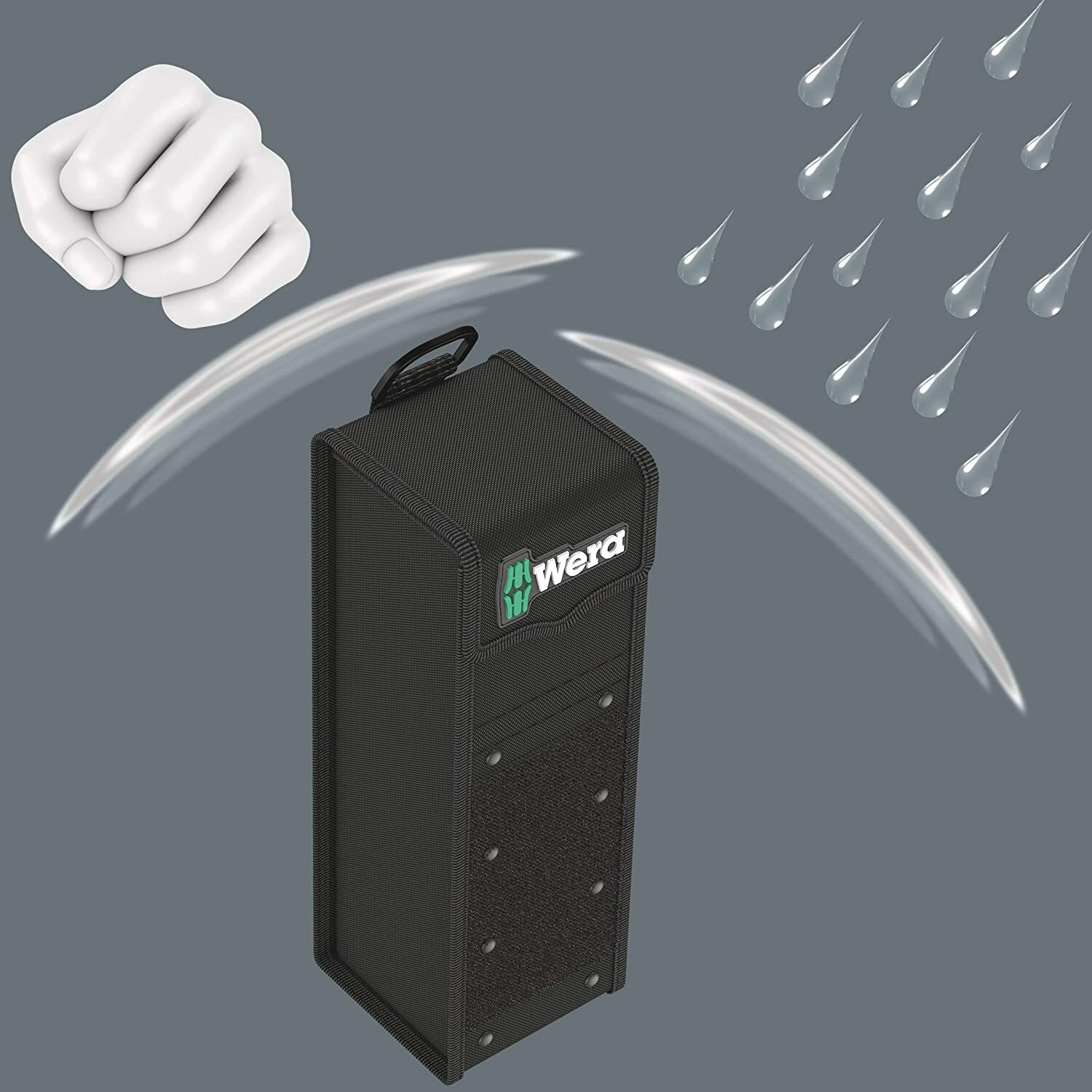 Wera 05004356001 2GO 7 High Tool Box, 100 x 105 x 300 mm, Black