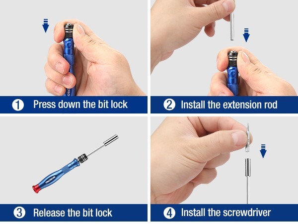 WORKPRO 44-in-1 Precision Screwdriver Set w/44pc S2 Steel Bit Manual Screwdriver