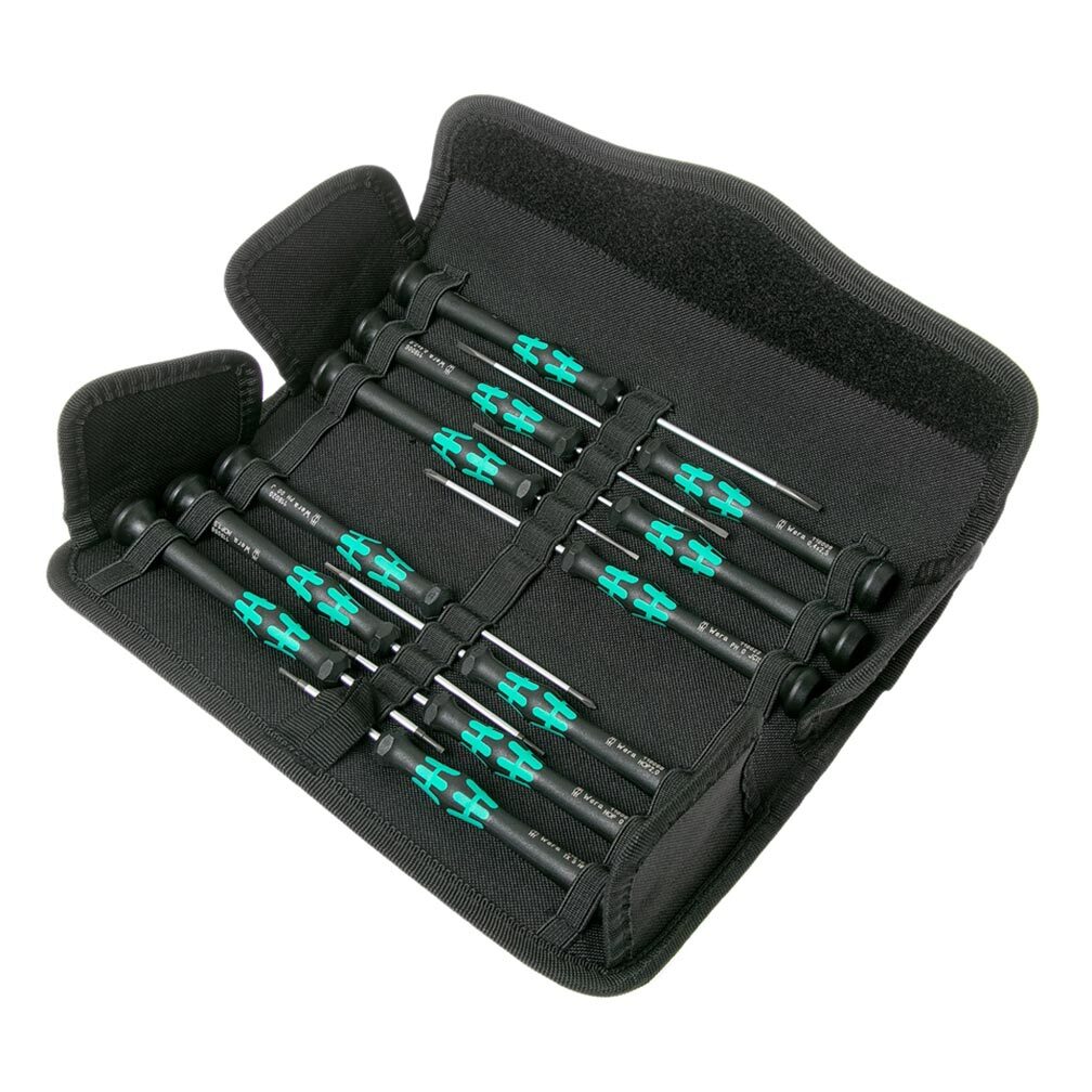 Wera 05073675001 Kraftform Micro Electronic Applications Screwdriver Set, 12 Pcs
