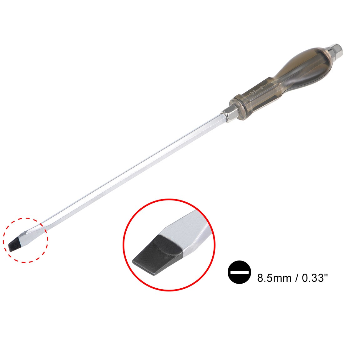 8.5mm Slotted Impact Screwdriver 10-Inch Demolition Driver Magnetic 2 Pcs