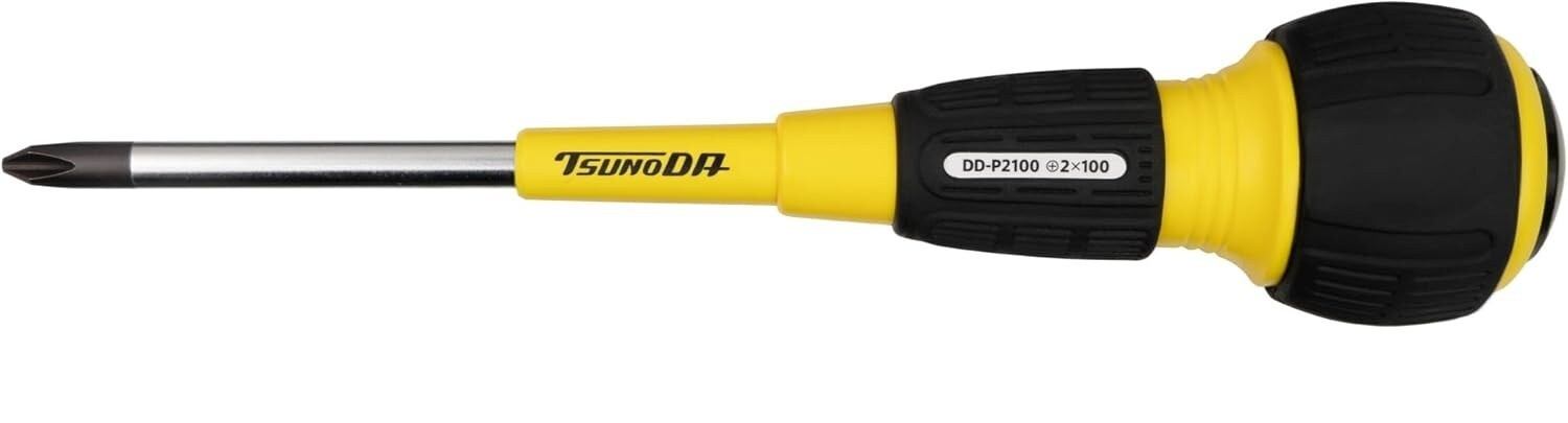TSUNODA INSULATED SCREWDRIVER THROUGH TYPE (2X100mm) DD-P2100