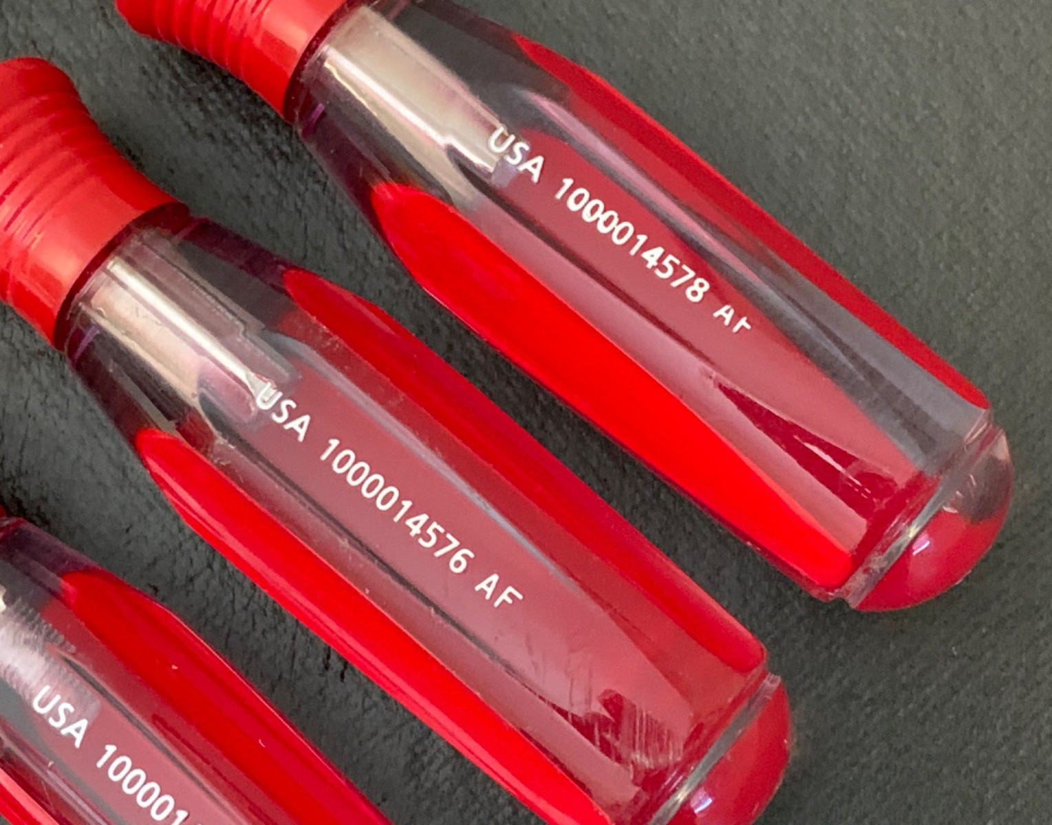 Lot of 5 Husky AF 1/4″, 3/16″, & 1/8″ Flat-Head Slotted Screwdrivers Made in USA