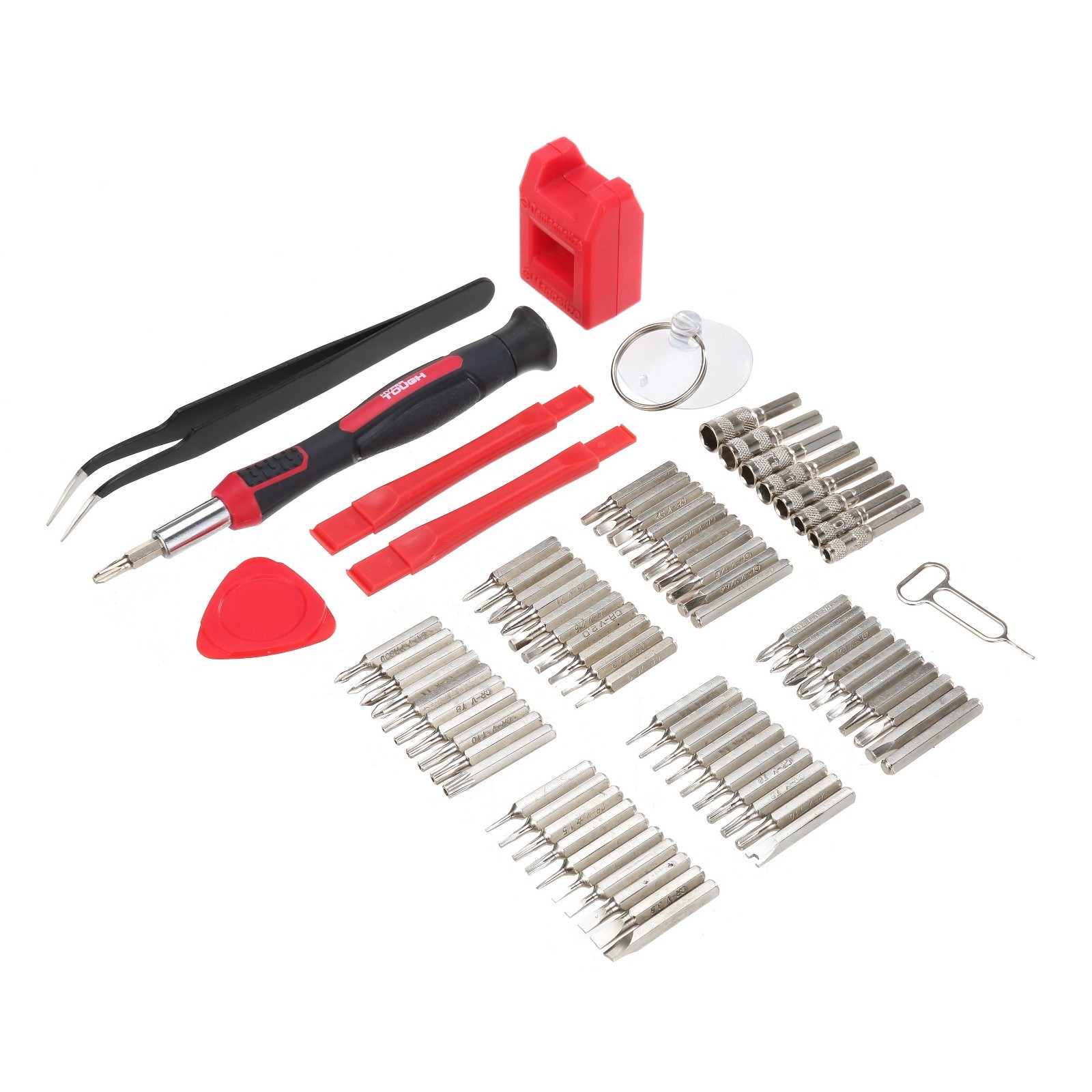 4 pack 77 Piece Precision Tool Kit with Magnetic Screwdriver, Standard Size Bits
