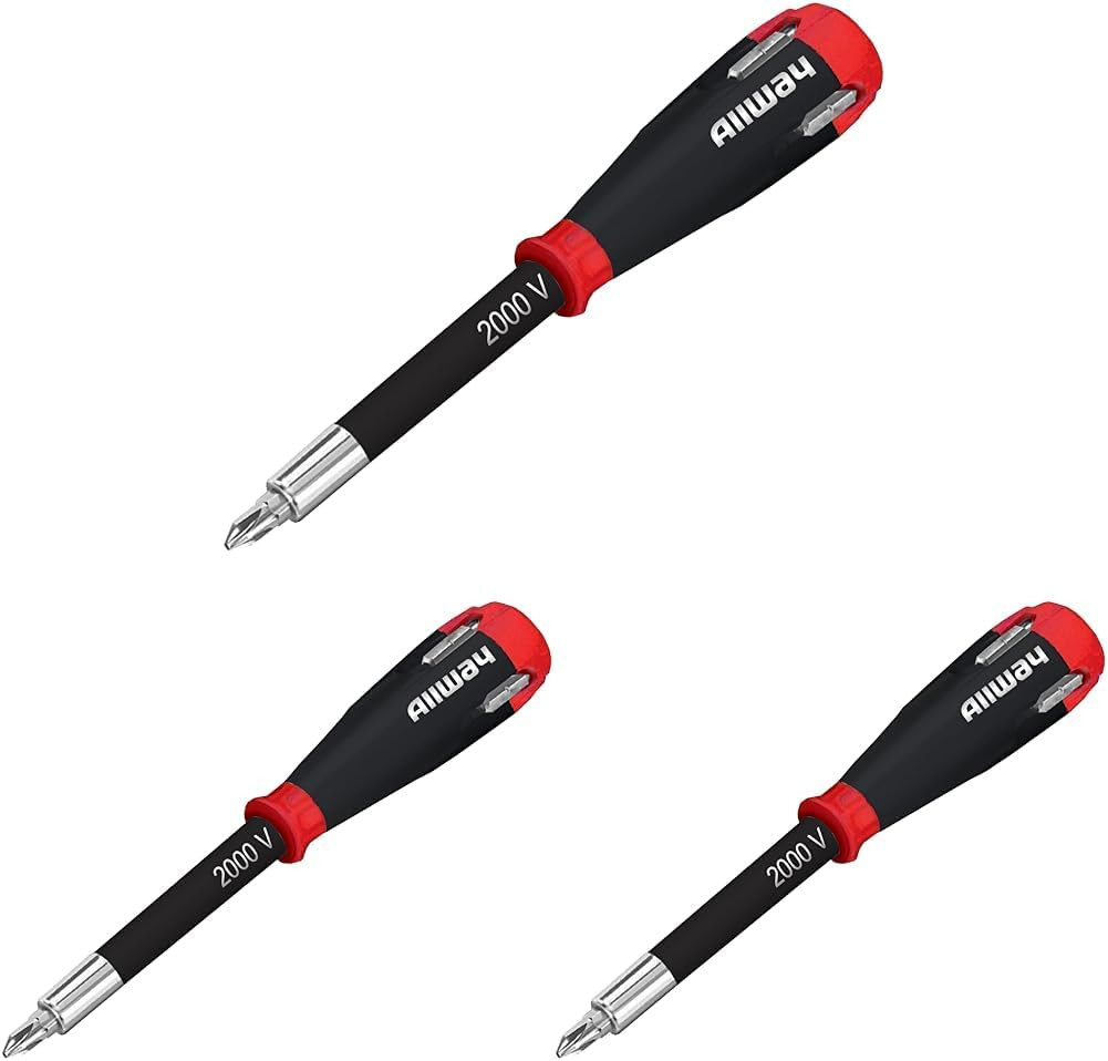 SD41 5-in-1 Shockproof Screwdriver with 4 Durable Bits