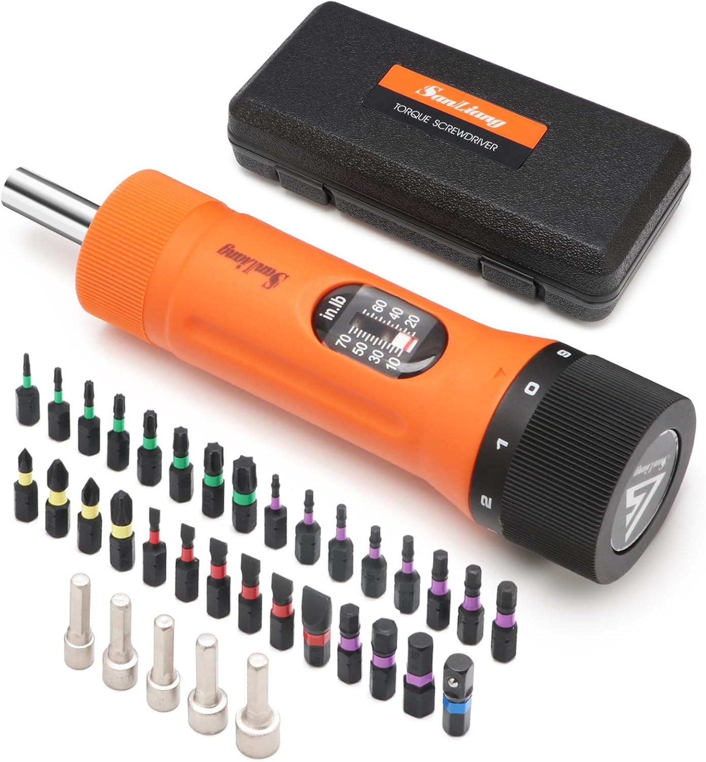 36Pcs Torque Screwdriver Wrench Driver Set 10-70 Inch Pounds lbs with 29 S2 Bits