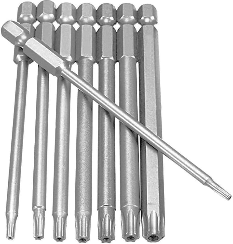 Single Magnetic Torx Bit Security Pin 50-200mm Screwdriver 1/4″ Hex Star T6-T40
