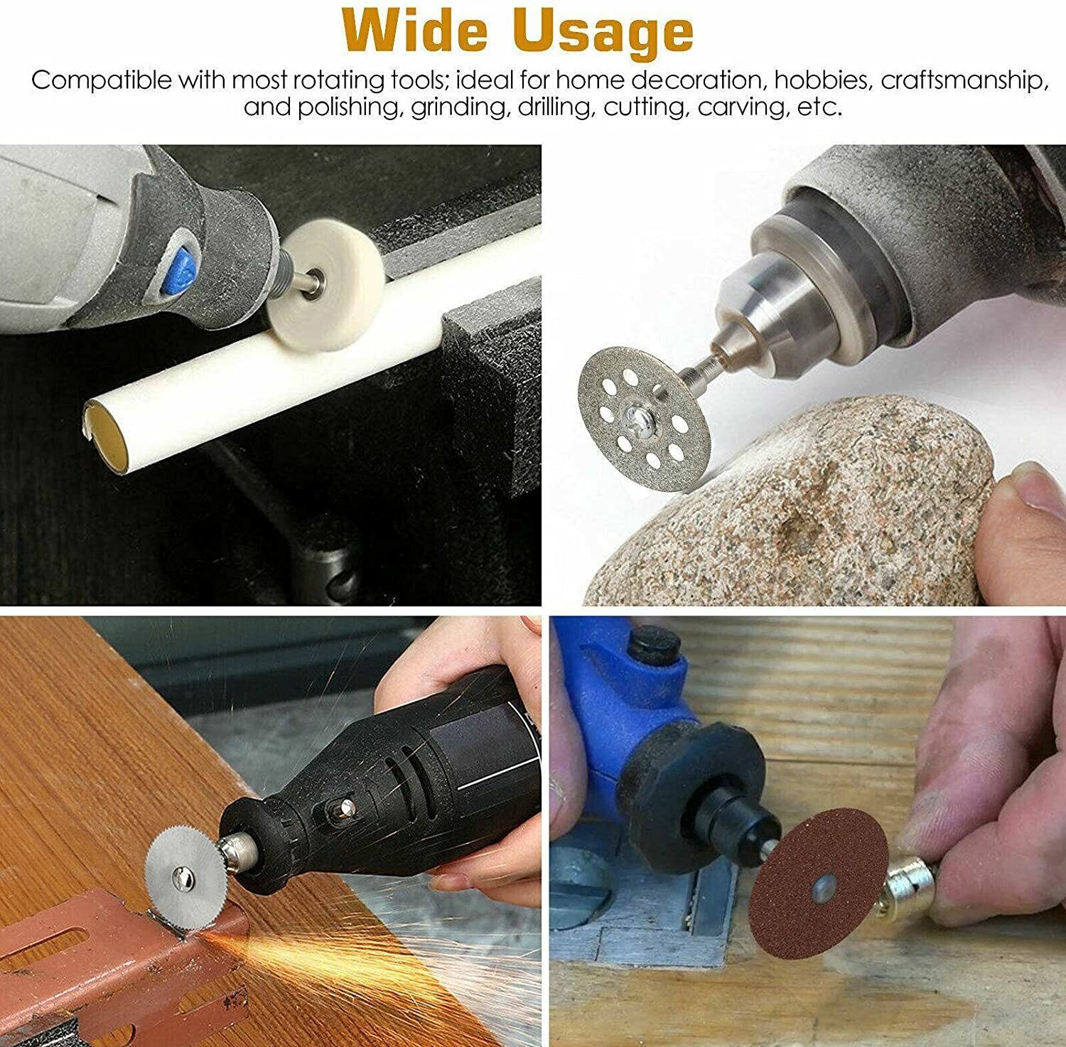 365Pc Abrasive Dremel Rotary Tool Accessories Kit Grinding Sanding Polishing Set
