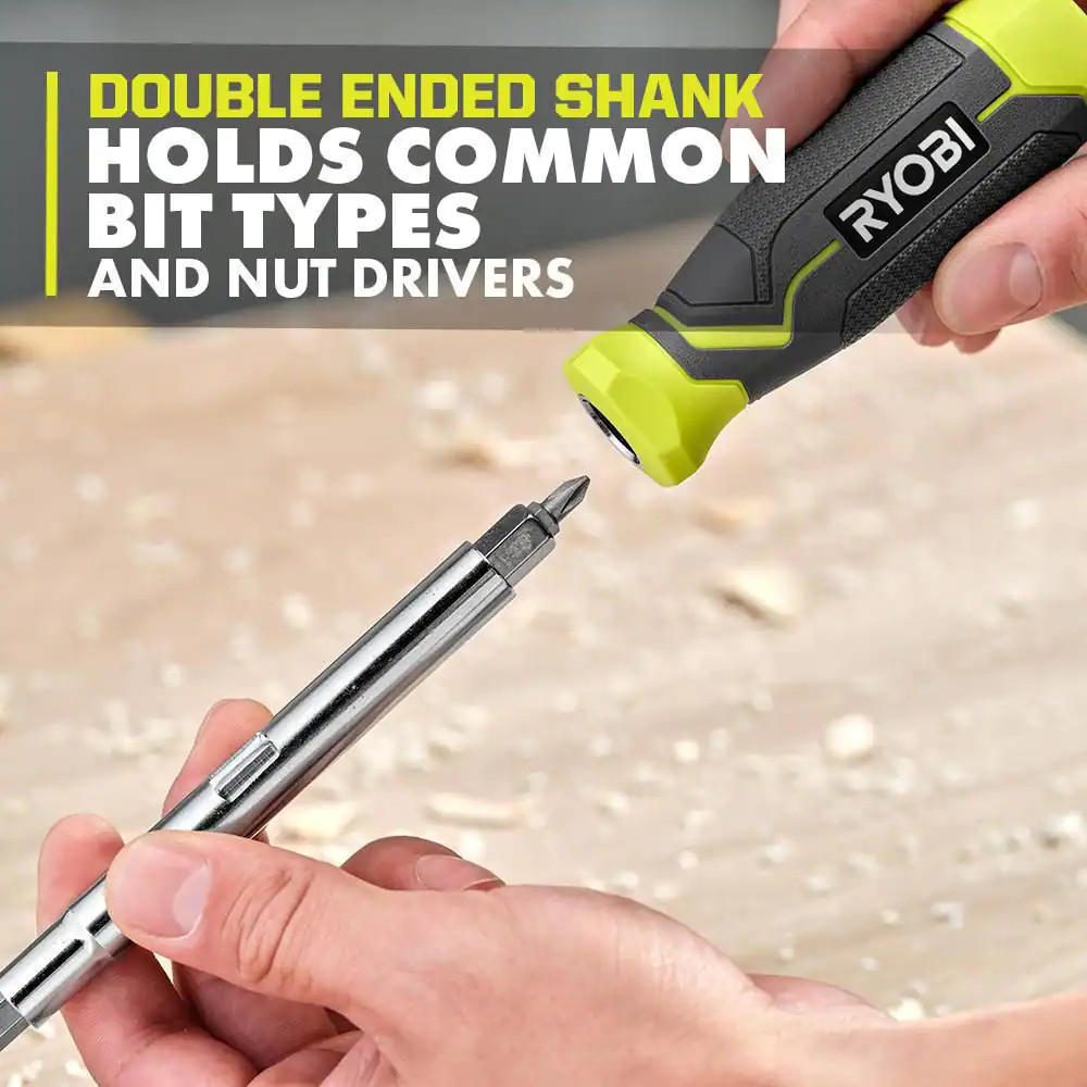 NEW Ryobi Multi-Bit 11in1 Screwdriver Cushion Grip Handle Bits and Nut Drivers