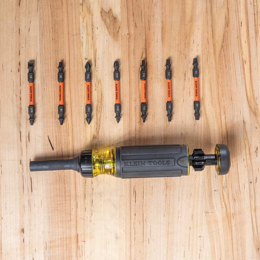Klein Tools 32315HD 15-in-1 Ratcheting Impact-Rated Multi-Bit Torsion Zone Screw