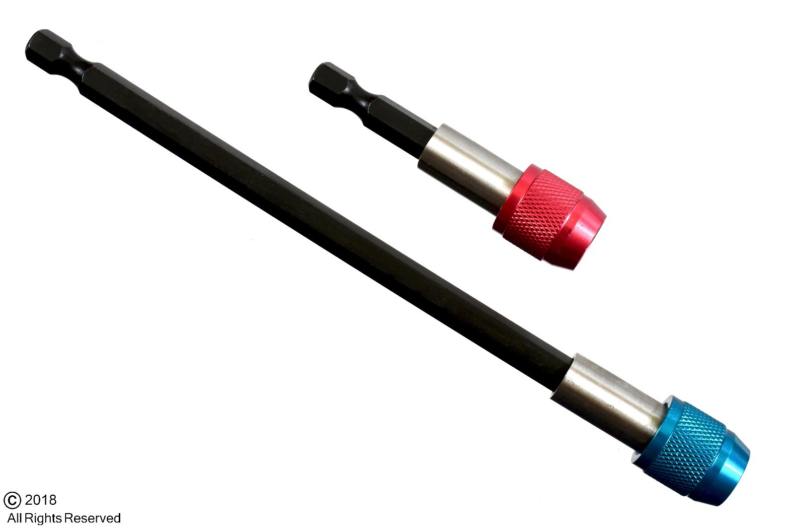 2pc 1/4″ Hex Shank Quick Change Release Screwdriver Extension Drill Holder Set