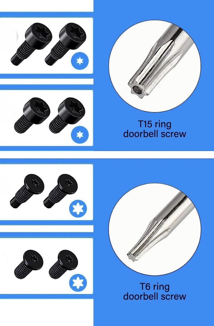 For Ring Blue Screwdriver Tool Torx Security Camera Doorbell Screws 1 2 3 4 Plus