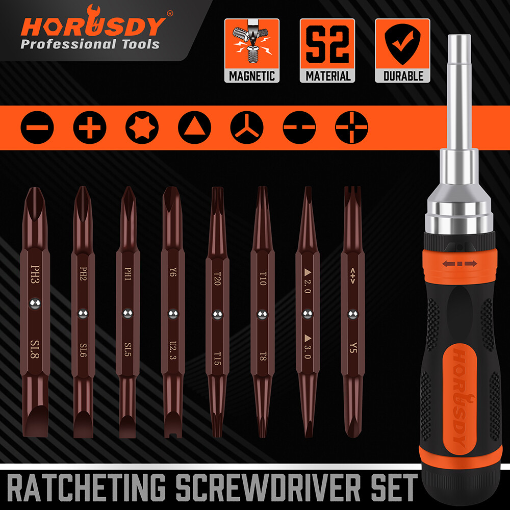 18in1 Ratchet Screwdriver Set Magnetic Security Bits Ball Lock Anti-Slip Handle