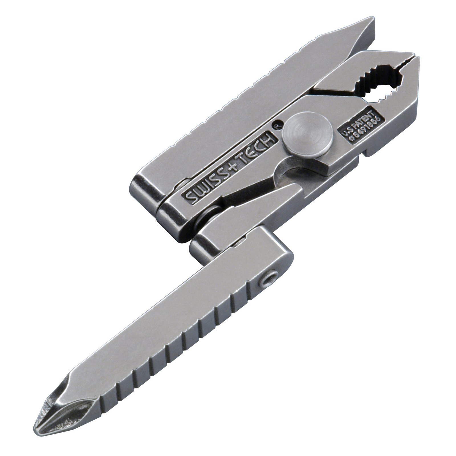 Key Ring Multi-Tool, Solid Stainless Steel Construction, Polished Finish, 6-in-1