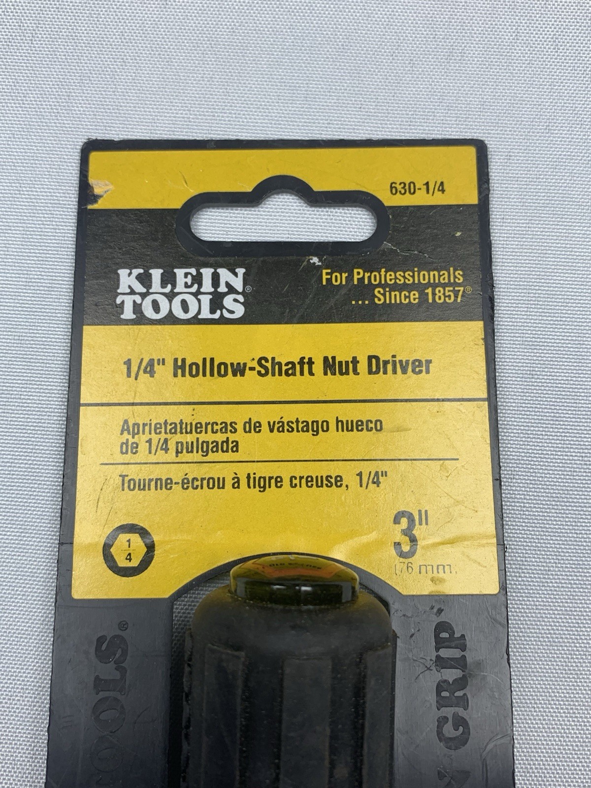 Klein Tools 630-1/4 1/4-Inch Nut Driver 3-Inch Shaft Cushion Grip