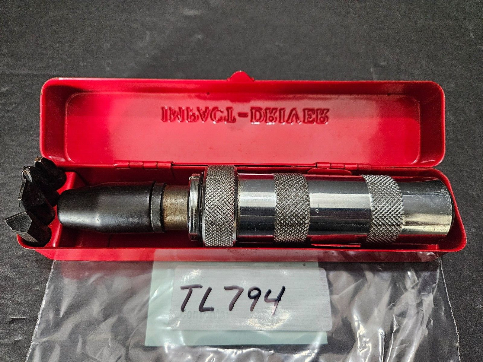 VINTAGE IMPACT DRIVER 4 BITS W/METAL CASE (TL794)