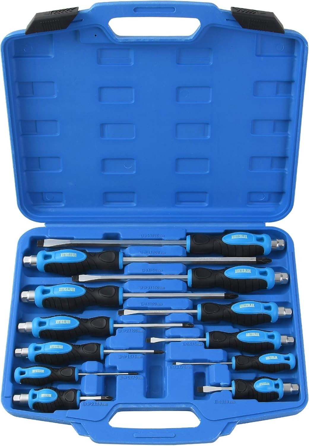 12-Piece Magnetic Screwdriver Set, Heavy Duty Screwdriver Set Go-Thru Steel Blad