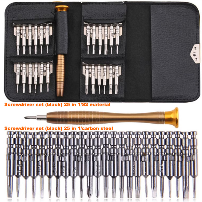25pcs Precision Repair Tool Kit Screwdriver Set S2 Material / Carbon Steel