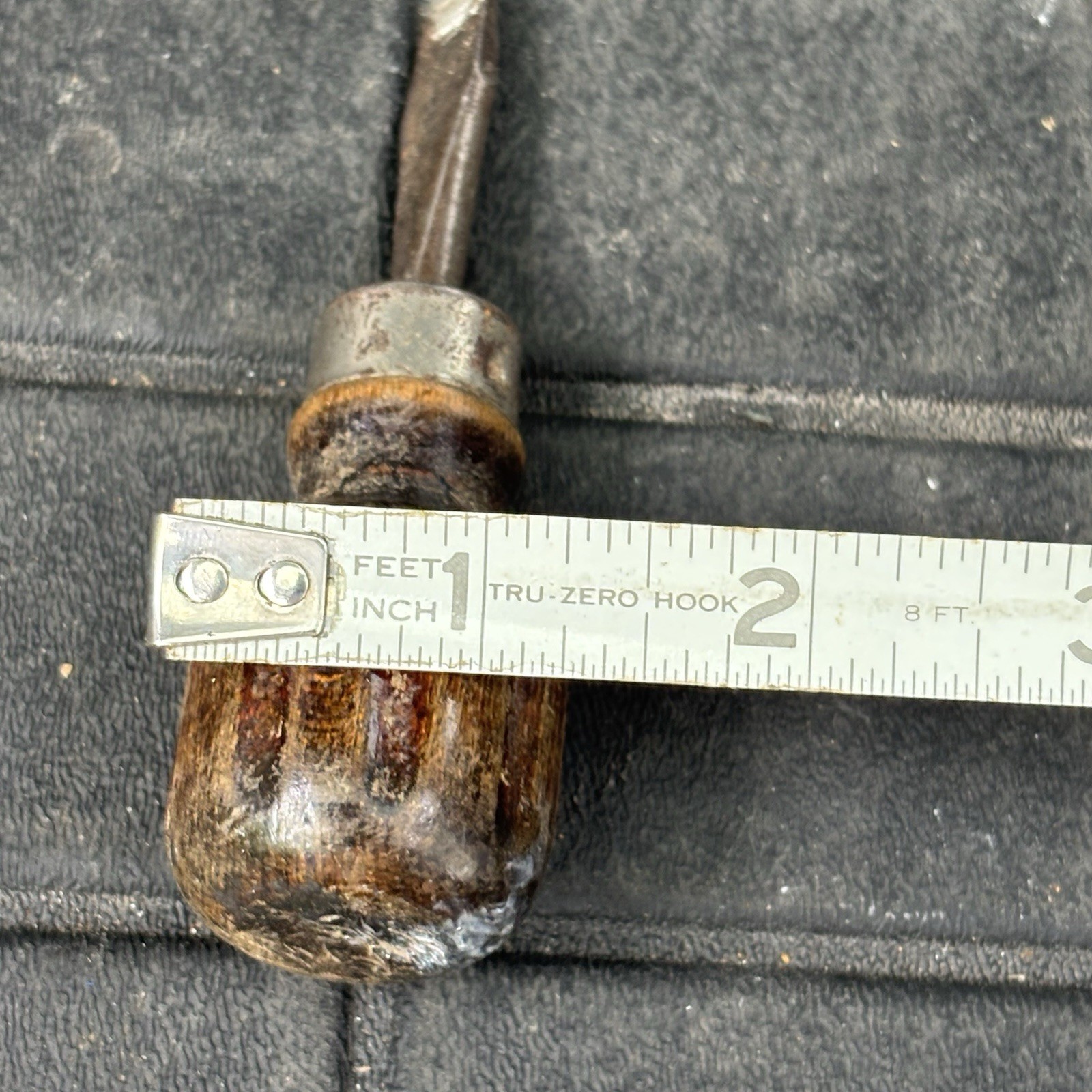 4″ Vintage Flathead Screwdriver with Wooden Handle – Short Shaft