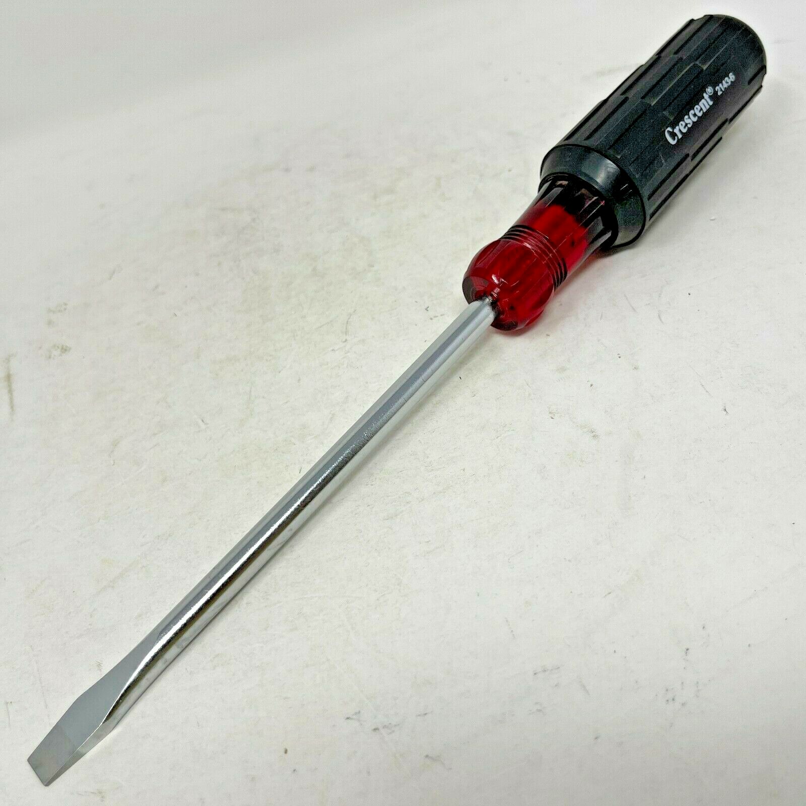 Crescent 2143-6 Round Shank Screwdriver 6″ Long 5/16″ Flat Tip, Cushion Grip USA