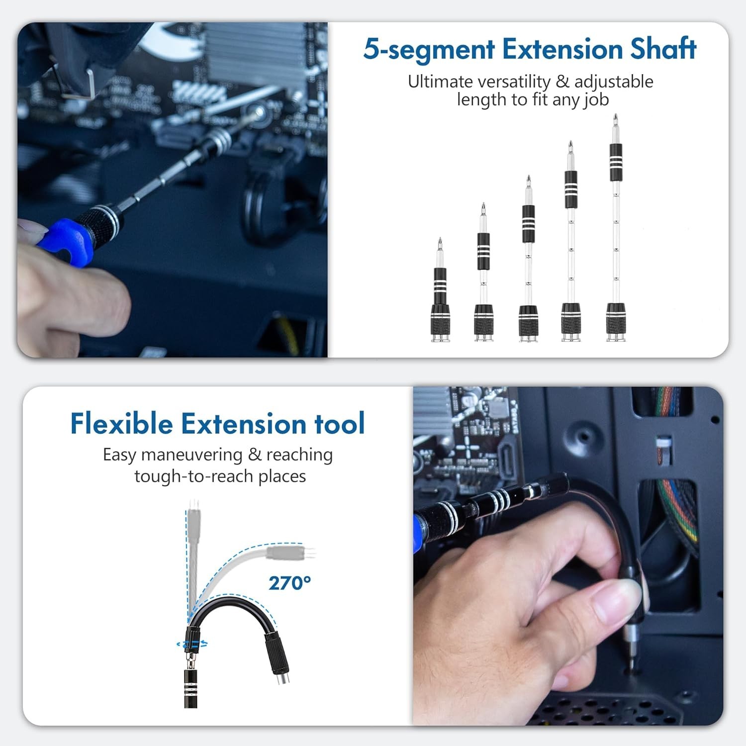 Durable 62-in-1 Magnetic Screwdriver Kit – Perfect for Home & Office Repairs