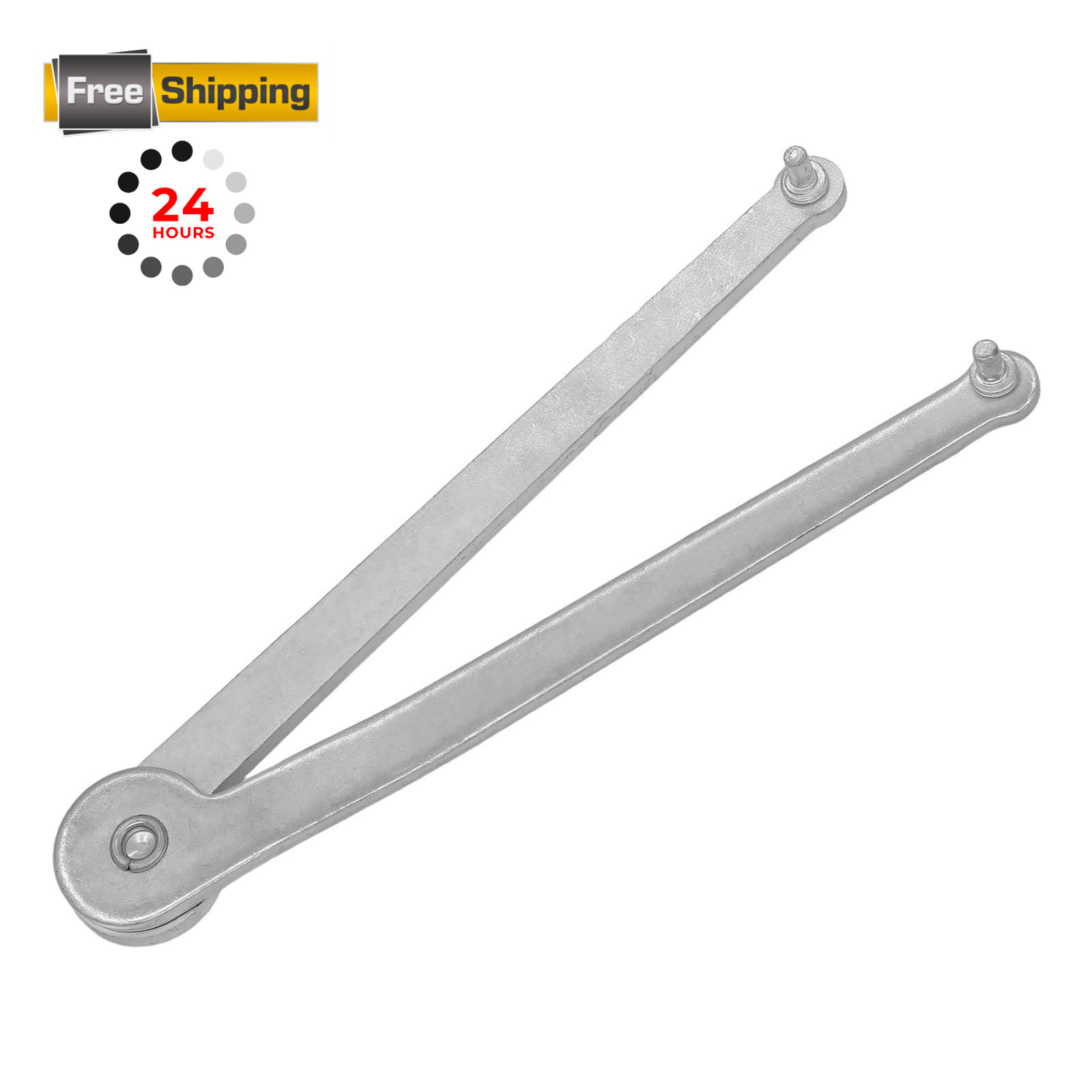 biteyued Universal Adjustable Angle Grinder Spanner Wrench for Backing Silver