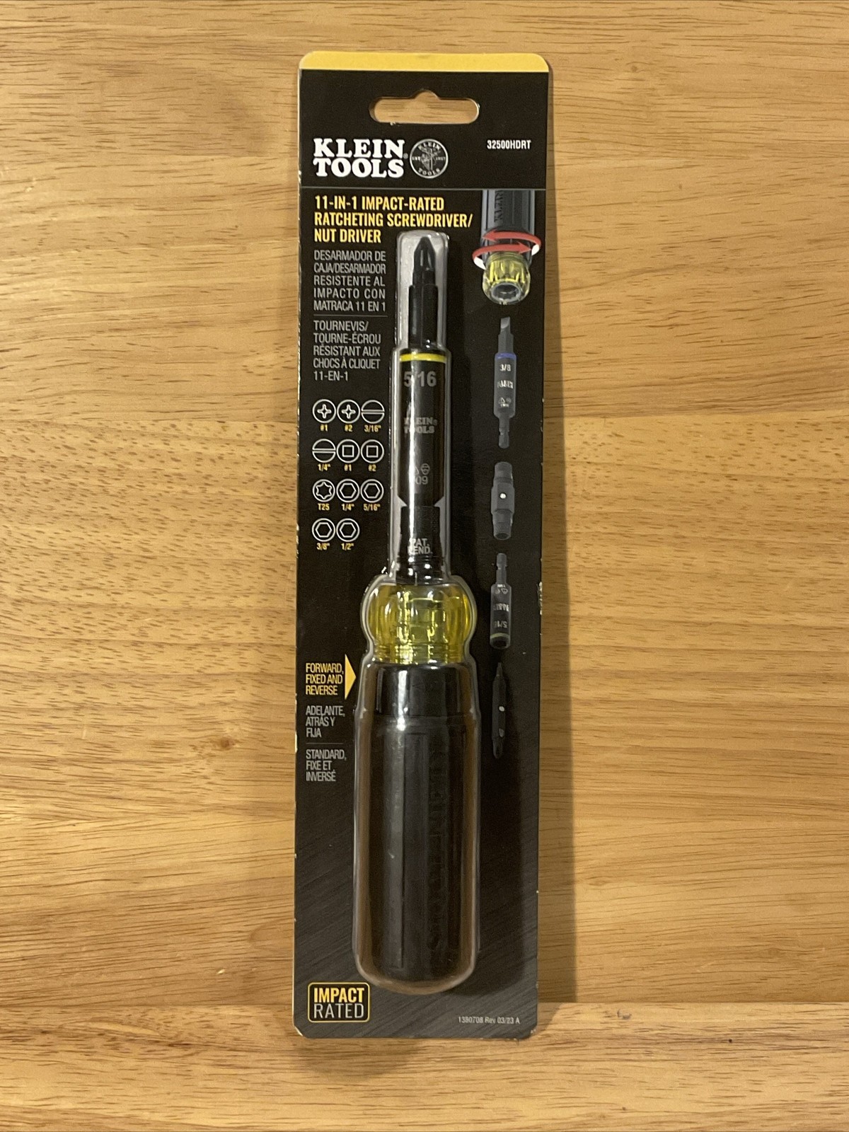 KLEIN 32500HDRT 11-in-1 Ratcheting Impact Screwdriver with Universal Handle