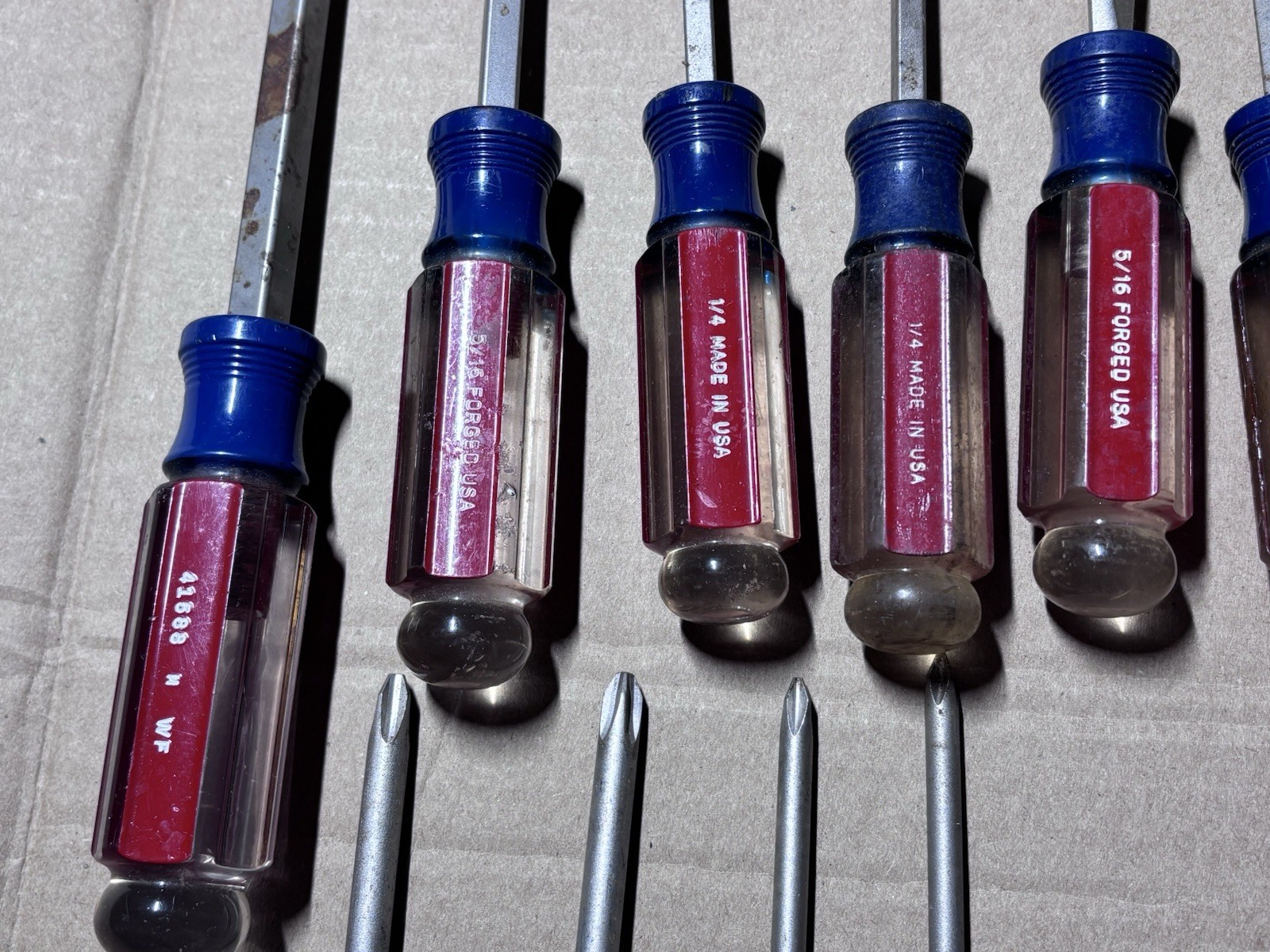 Vintage Craftsman WF USA Screwdriver Set Lot (27 Pc) Flathead Phillips Torx Blue