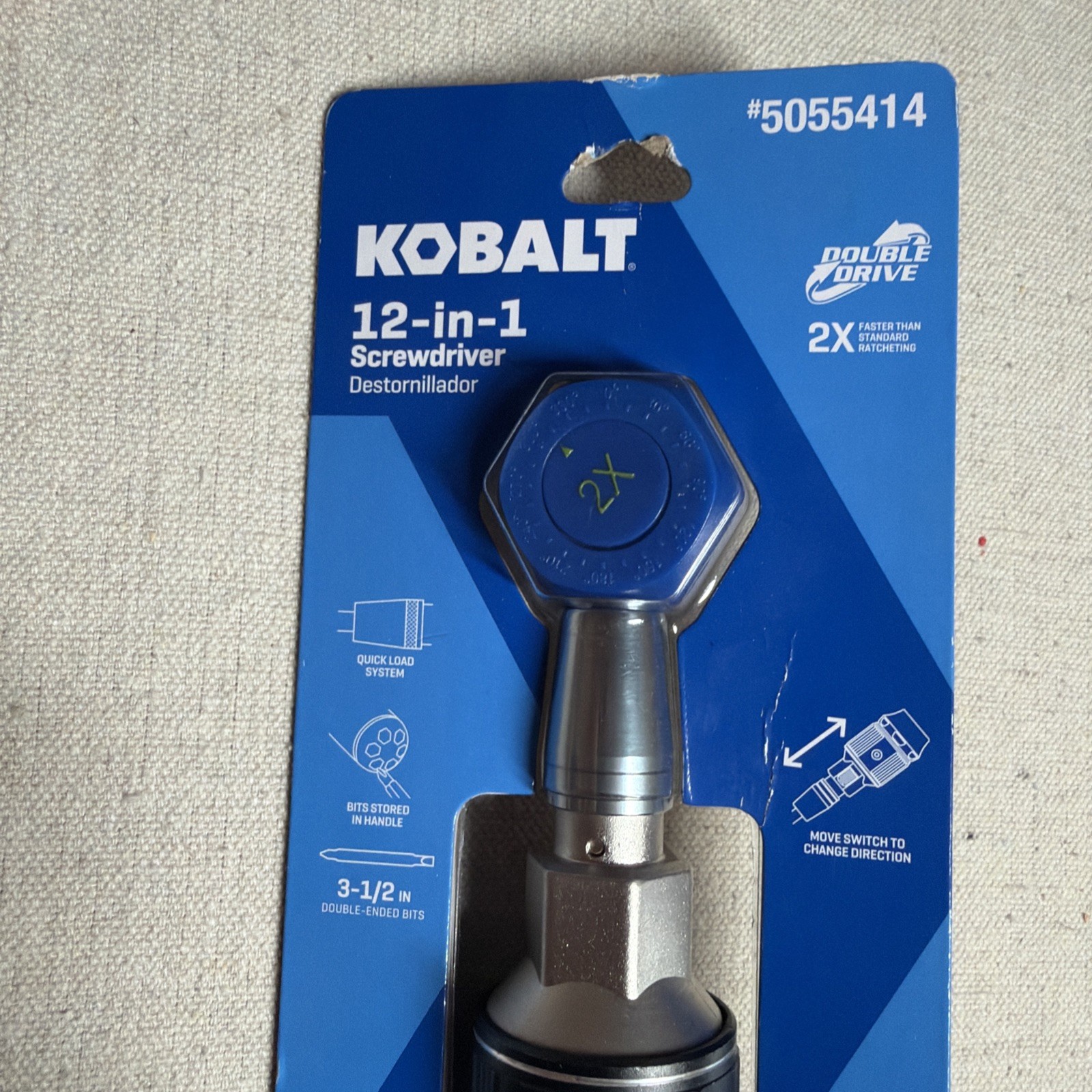 Kobalt 12-in-1 Double Drive Ratcheting Screwdriver #5055414 New Sealed Multi Bit