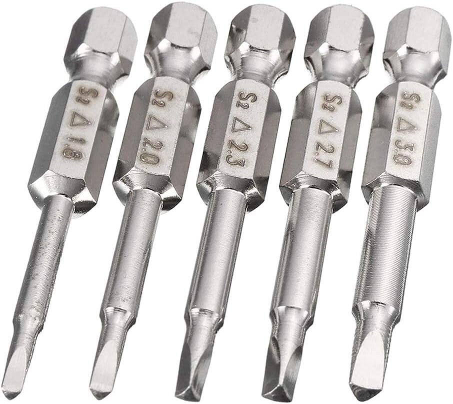 5 Pcs Magnetic Triangle Head Screwdriver Bit Set S2 Steel Triangular Screwdriver